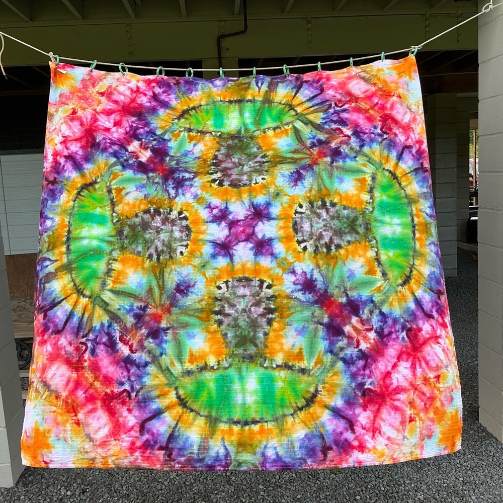Vibrant Tie-Dye Shower Curtain/Tapestry